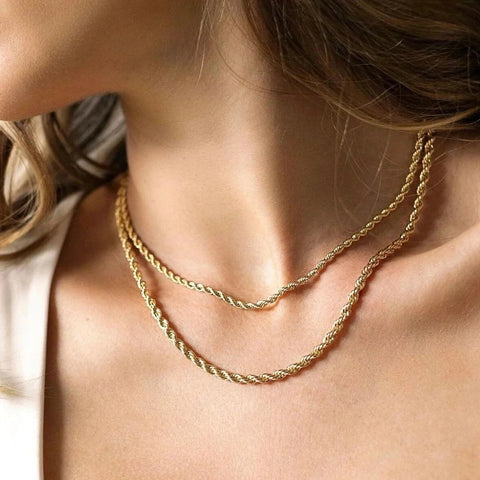 Dainty Gold Rope Necklace