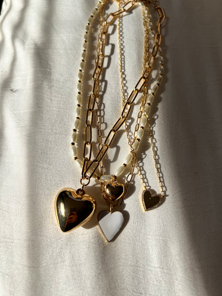 Pearl + Heart Necklace