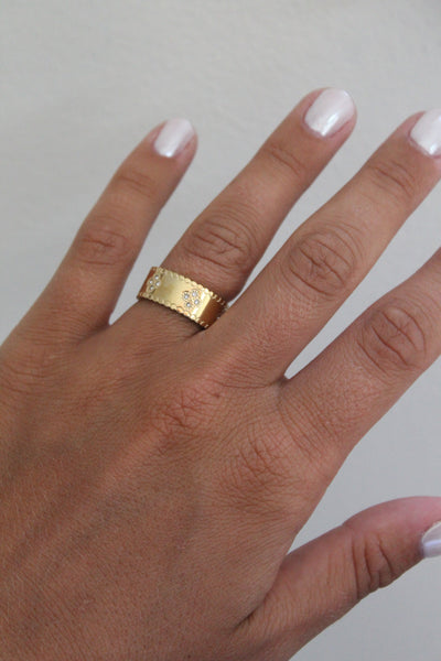 Stainless Steel Clover Ring
