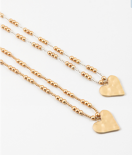 Matte Gold Heart