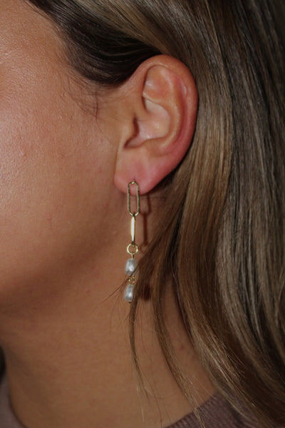 Pearl Chain Earrings