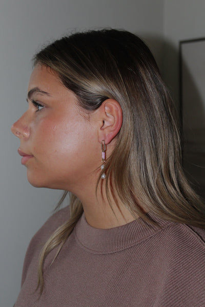 Pearl Chain Earrings