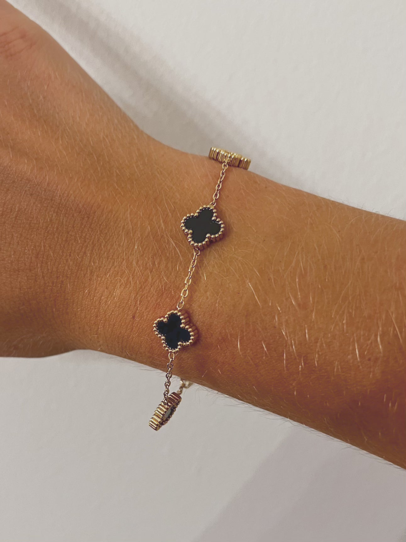 Midnight Clover Bracelet