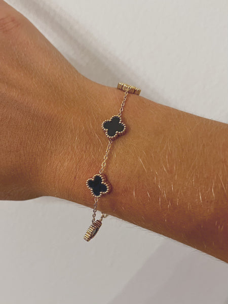 Midnight Clover Bracelet