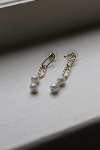 Pearl Chain Earrings