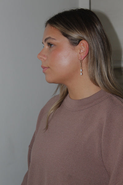 Pearl Chain Earrings