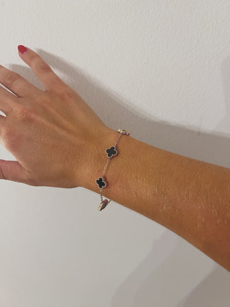 Midnight Clover Bracelet