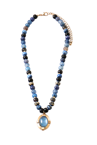 Navy Blue Chunky Necklace